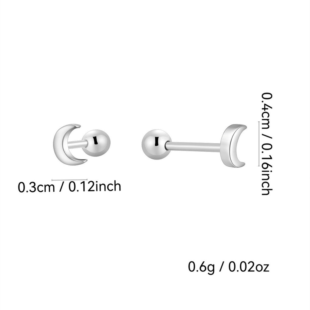 SE0189 s925Silver Moon Earrings New Earrings Simple Earrings