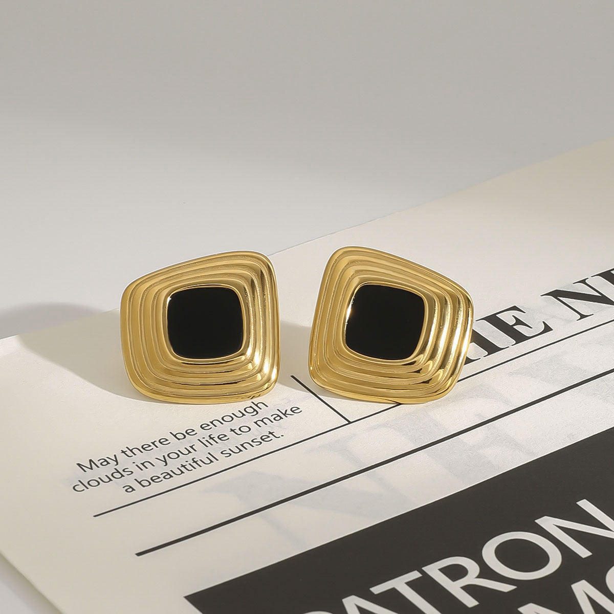 Resin Earrings for Women, Non-Fading Ear Jewelry, Stainless Steel Accessories