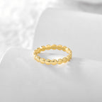 18K Gold-Plated Brass Round Ring for private-label fashion jewelry buyers