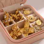 Stainless Steel Flower Jewelry Accessories Cross diy Pendant Color-Retaining Heart Necklace Pendant