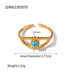 2H Devil's Eye Ring Stainless Steel Jewelry for Women Non-Fading