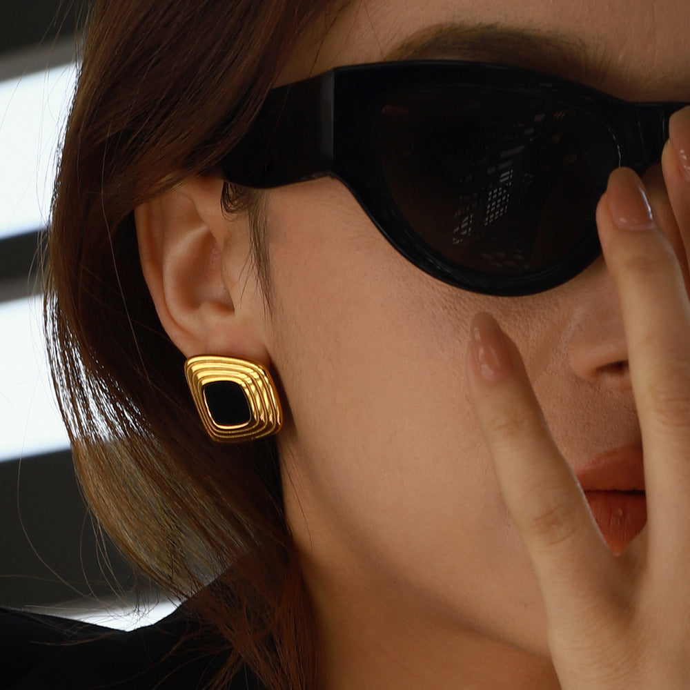 Resin Earrings for Women, Non-Fading Ear Jewelry, Stainless Steel Accessories