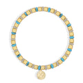 Gold-Plated Turquoise Beaded Vintage Bracelet — jewelry construction