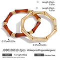 Gold-Plated Brass Bamboo Enamel Bracelet for curated everyday jewelry assortments — jewelry finish and design detail