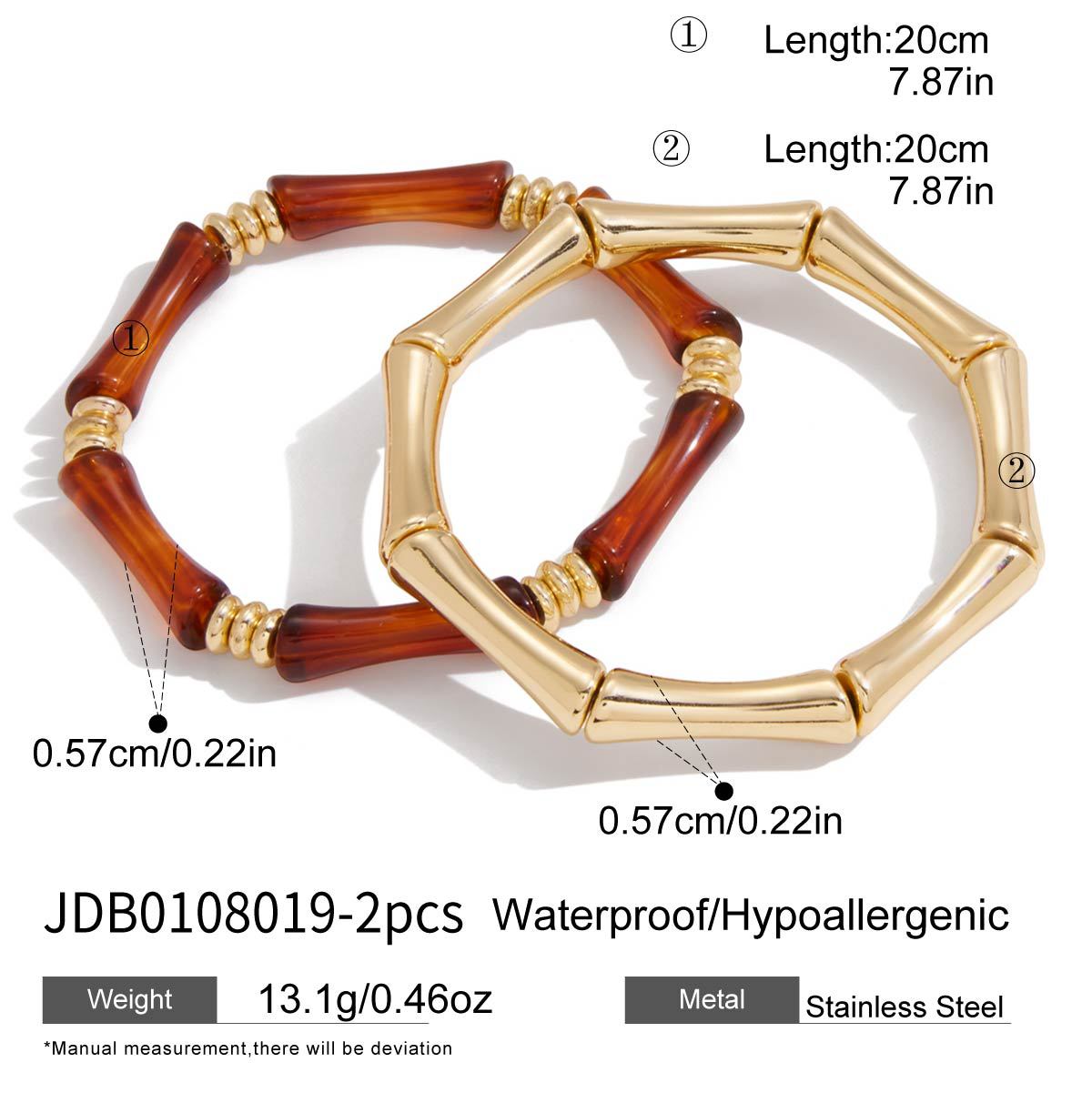 UV Gold-Plated Resin Bracelet Acrylic Bamboo Joint Bracelet Melad Autumn Winter Wristband