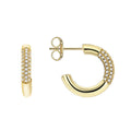 Gold-Plated Geometric Minimalist Stud Earrings — side profile
