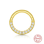 S925Sterling Silver Piercing Cartilage Jewelry Nose Ring with Diamond Ear Clip Ear Cuff Hot Trend Ear Bone Stud