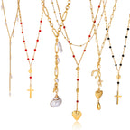 Cross Long Necklace y Word Chain Stainless Steel Jewelry Sweater Chain