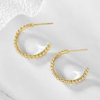 E0050 Spiral Pattern Half Open Earrings Jewelry New Version Ear Hoops Copper Gold Plated gold Ear Clips for Women