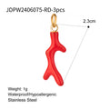 Gold-Plated Stainless Steel Pendant Charm — side detail — jewelry finish and design detail