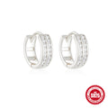 Minimalist Hoop 925 Sterling Silver Earrings — decorative detail — jewelry finish and design detail