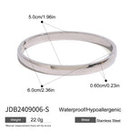 Stainless Steel Plain Ring Bracelet Smooth Clasp Bangle Bracelet