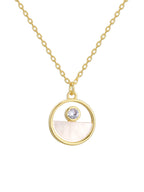 S925 Silver Ruyi Buckle Necklace With Mother Of Pearl