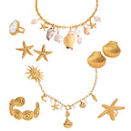 Ring Non-Fading Jewelry Necklace Stainless Steel Earrings Vacation Accessories