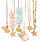 Shell Pearl Necklace Ocean Jewelry Accessories Stainless Steel Jewelry