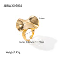 Stainless Steel Ring in Gold-Tone featuring contemporary and a gold-tone finish