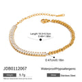 Gold-Plated Stainless Steel Tennis Bracelet with Tennis Line Detail — jewelry construction