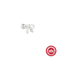 Moon Star 925 Sterling Silver Cartilage Studs — decorative detail — jewelry finish and design detail