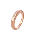 Gold-Plated Brass Pavé White CZ Ring with Minimalist Detail with cubic zirconia and minimalist details — jewelry finish and design detail