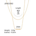 18K Gold-Plated Layered Pendant Stainless Steel Necklace — Elevated Essential — jewelry construction