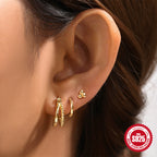 925Sterling Silver Mini Geometric Butterfly Earrings Earrings Earrings Set Hot Selling Earrings for Women