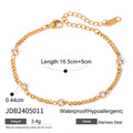Stainless Steel Bracelet in 18K Gold-Plated — Everyday Classic — close-up detail — jewelry finish and design detail