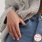 Authentic D Moissanite Diamond Ring0.1Classic Three-Prong S925Sterling Silver Plated18k Gold Proposal Ring for Women