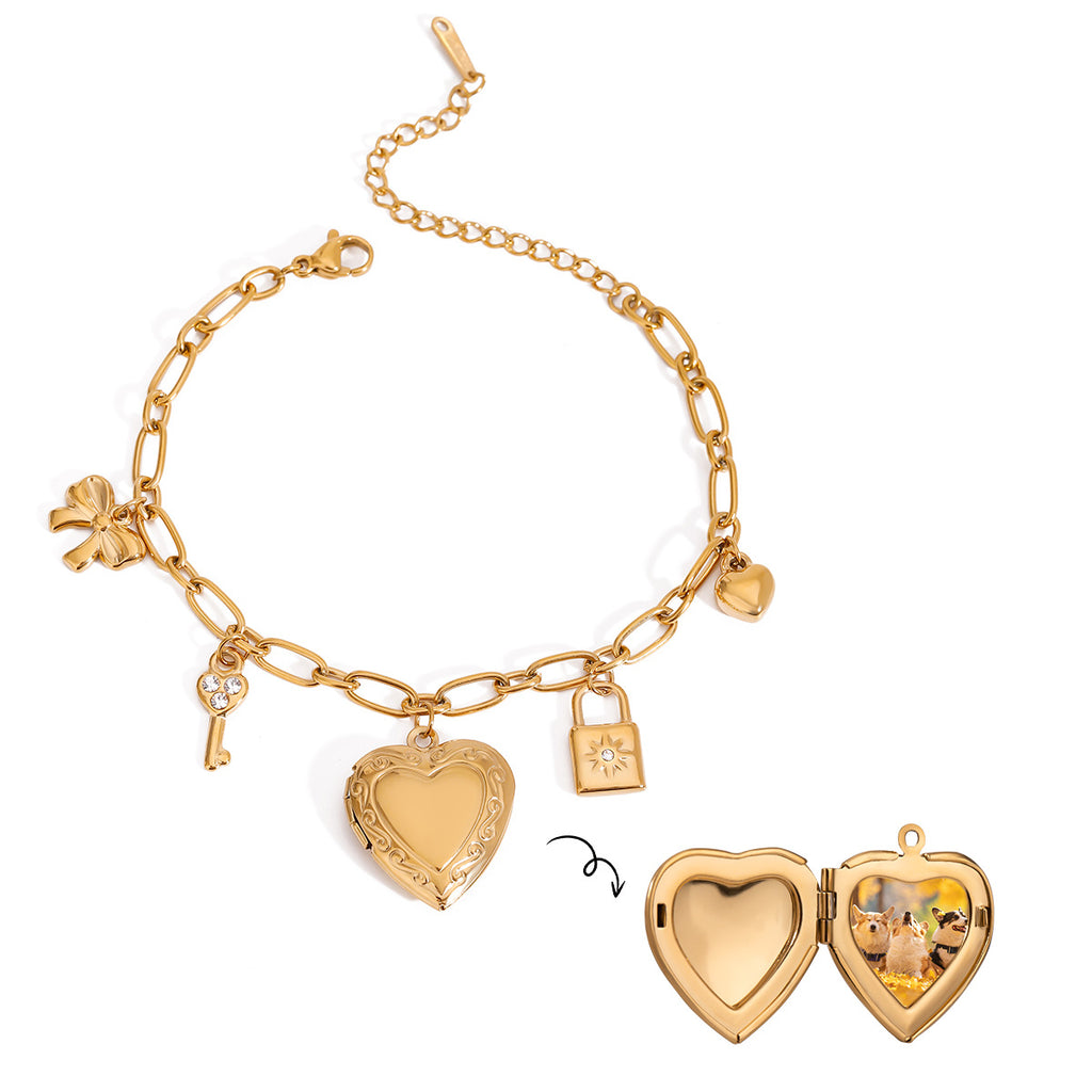 Heart-shaped Bracelet Jewelry18k Non-Fading Stainless Steel