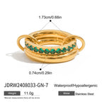 Stackable Pearl Rings Non-Fading Jewelry Stainless Steel