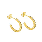 E0299 New Copper Inlaid Zircon Circle Stud Earrings for Women on AliExpress