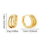CYE0236 Hoop Earrings for Women, Ear Clips, Stud Earrings, Vintage Style, Design Sense, Retro Ear Accessories