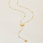 2H Sun y Word Chain Long Necklace Collarbone Chain Stainless Steel Jewelry Non-Fading