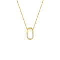 Gold-Plated 925 Sterling Silver Oval Pendant Necklace — jewelry construction