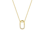 S925 Silver Lucky Switch Oval Necklace Clavicle Chain