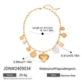 Gold-Plated Stainless Steel Necklace with Seashell Detail — collection view — jewelry finish and design detail