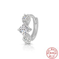 925 Sterling Silver cubic zirconia Stud Ear Cuff Hoop Earrings — fashion jewelry image 23 — jewelry finish and design detail
