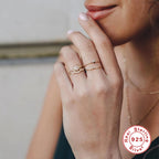 S925Sterling Silver Creative Irregular Single Row Diamond Ring Korean Style Hot-Selling Index Finger Ring