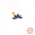 925 Sterling Silver Colorful cubic zirconia Crown Ear Stud — fashion jewelry image 11 — jewelry finish and design detail