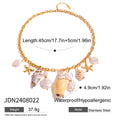 Gold-Plated Stainless Steel Necklace with Seashell Detail — product styling — jewelry finish and design detail