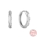Colorful Zircon 925 Sterling Silver Hoop Earrings — decorative detail — jewelry finish and design detail