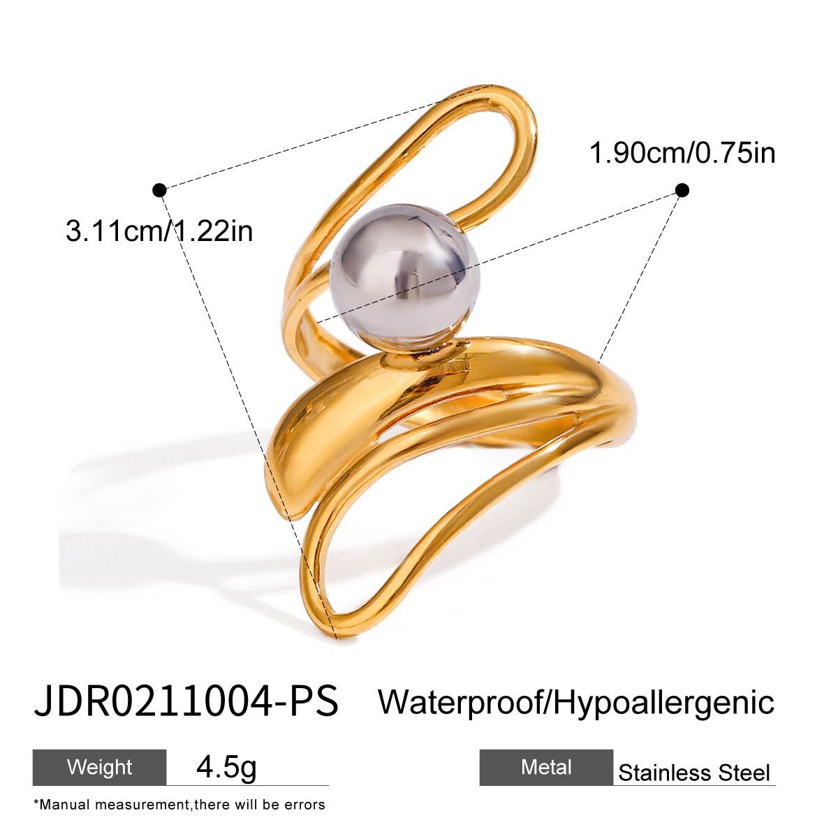 Jewelry Stainless Steel Pearl Ring Non-Fading Jewelry Design ring