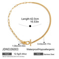 Knot Stainless Steel Necklace in Gold-Tone featuring chain and a gold-tone finish