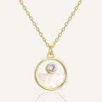 S925 Silver Ruyi Buckle Necklace With Mother Of Pearl
