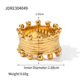 Pearl Stainless Steel Gold-Plated Ring — product profile — jewelry finish and design detail