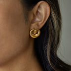 Heart-shaped Earrings Studs Non-fading Ear Jewelry Stainless Steel Accessories for Women