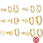 925Sterling Silver Mini Geometric Butterfly Earrings Earrings Earrings Set Hot Selling Earrings for Women