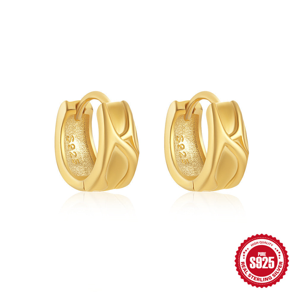 S925Sterling Silver Double Row Diamond Minimalist Fashion Hoop Earrings Hot Selling Classic High-end Earrings Jewelry