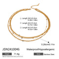 Modern Gold-Plated Stainless Steel Layered Necklace — additional product detail 29 — jewelry finish and design detail