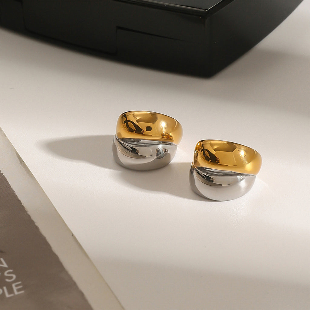 Stainless Steel Color Block Ear Clip No Piercing Ear Cuff Ear Jewelry earrings