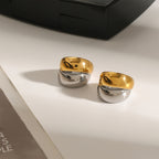 Stainless Steel Color Block Ear Clip No Piercing Ear Cuff Ear Jewelry earrings